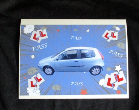 Driving Test Pass - Fiat Punto silver blue MAX by Lizzie Hartwell