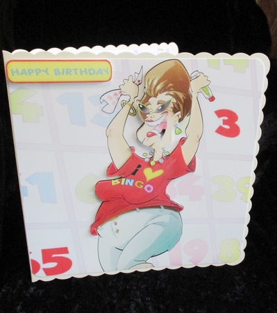 Bingo Queen Red 8x8 Quick Card by Lizzie Hartwell