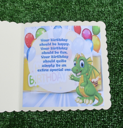 The little green Dinosaur insert by Lizzie Hartwell