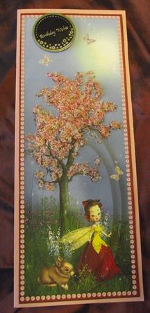 Cherry Blossom Fae Large Dl with Oval Pyramage by Elizabeth Martin