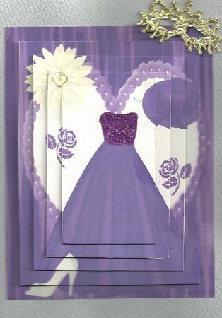 Beautiful Purple Evening Gown, Pyramids by Elizabeth Redhead