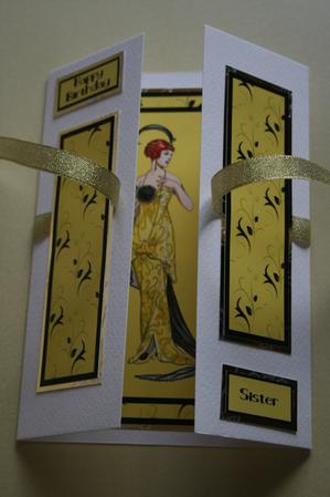 Art Deco Lady Theatre Fold 3 by Elizabeth Shepphard