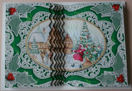 Santa Decorating Tree Wavy Side Stacker Kit by Elizabeth Shepphard