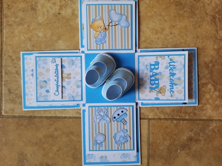 Blue Teddy Bear Papers AMB-1451 by Elizabeth Svonja