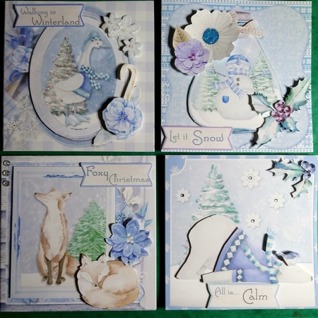 Winter Charm 5 - 10 6x6 Card Fronts & Inserts Kit. by Elizabeth Svonja