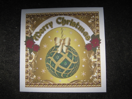 Christmas Bauble Square Topper 4 by Ellen Morgan