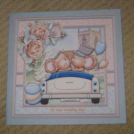 Congratulations Mice 8x8 Wedding Day Mini Kit & Decoupage by Ellen Morgan