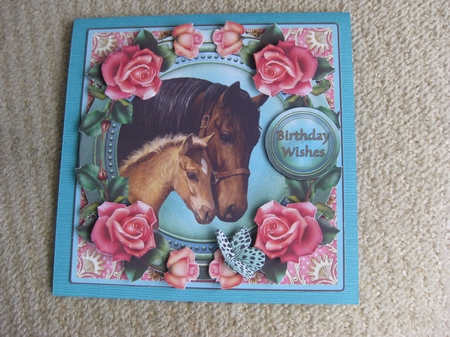 Mini Kit- Beautiful Horse and Foal for lots of occasions #1 by Ellen Morgan