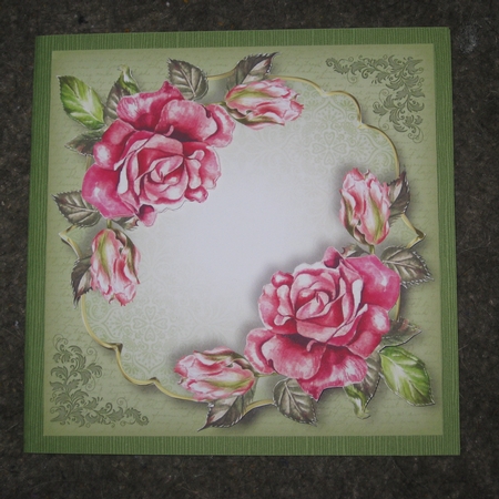Damask Plaque - Pink Watercolour Roses  by Ellen Morgan