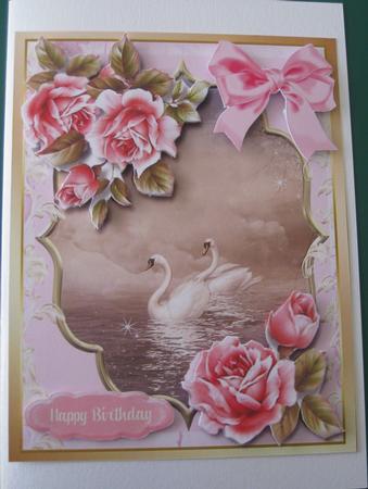 Beautiful Roses and Swans by Ellen Morgan