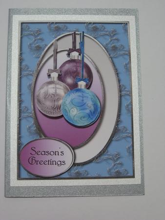 Baubles Blue, Purple & Silver by Ellen Morgan