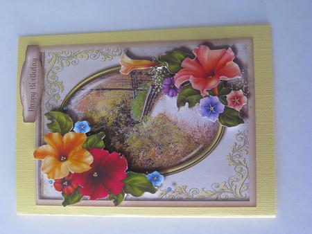 Beautiful Country Lane with Petunias  by Ellen Morgan