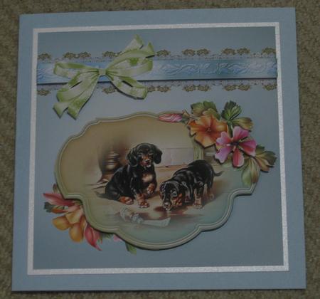 8"x 8" Cardfront with Decoupage by Ellen Morgan