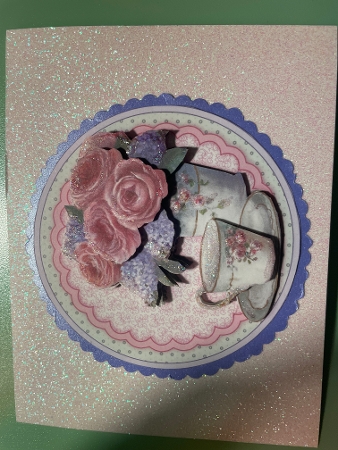 BIRTHDAY BOUQUET TOPPER W. DECOUPAGE by Emilie Freeman