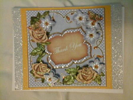 Bluegold Fmk Thank You 7in Fancy Decoupage Topper by Emilie Freeman