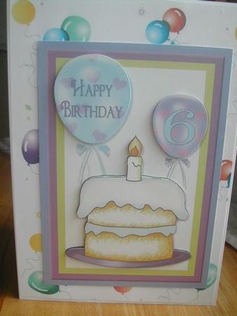 Happy Birthday Cake Quick Card Front with Decoupage by Emma Duddridge