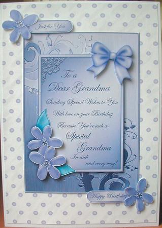 Metallic Grandma Birthday with 3D Decoupage by Emma Duddridge