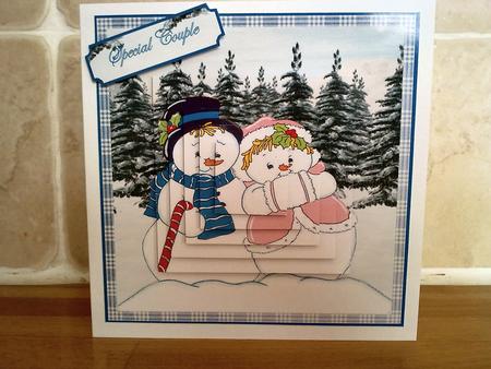 Snow Couple Pyramage by Emma Duddridge