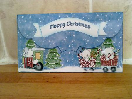 Gift Envelope/money Wallet - Polar Bear Train by Emma Duddridge
