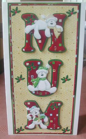 Cute Bears Mum Dl Card with Decoupage by Emma Duddridge