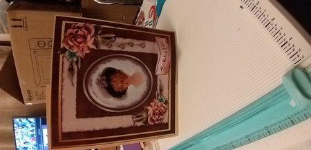 Beautiful Vintagfe Lady on Lace  by emma dunne