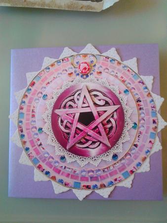 Bright Blessings Celtic Knot Pentacle Star Decoupage by emma dunne