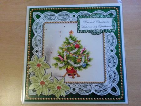 Elegant Tree Warm Wishes Girlfriend 8in Sentiment Topper by emma dunne