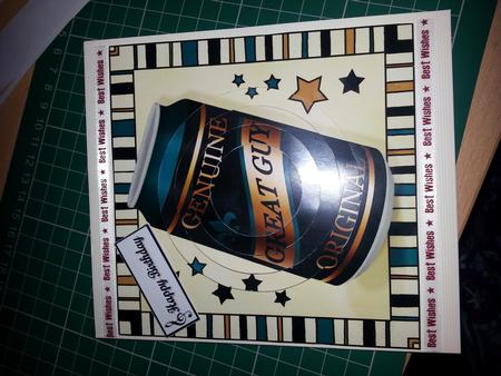 Great Guy Beer Can Circle Pyramage Topper by emma dunne