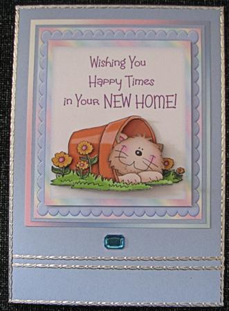 New Home Kitten - Topper with Decoupage by Emma Gleave
