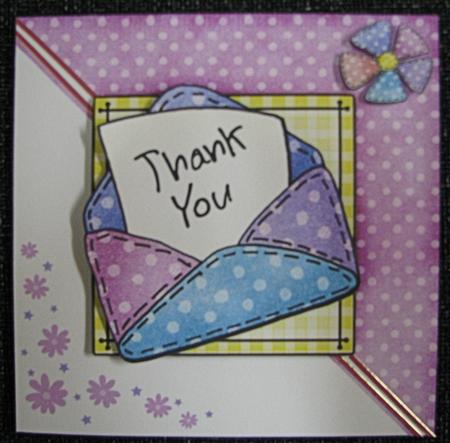 Thank You Letter Quick Card with 3D Decoupage by Emma Gleave