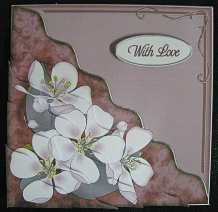 Apple Blossom Quick Card with Corner Side Stacker Pyramage by Emma Gleave