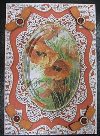 Poppies A5 Oval Lace Step by Step by Emma Gleave