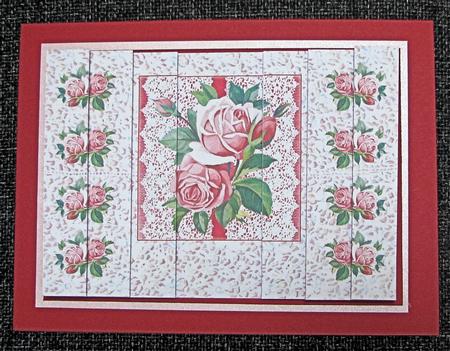 Soft Pink Antique Lace Side Stacker by Emma Gleave