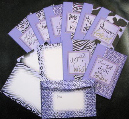 Fun and Funky Animal Print Notelet Set by Emma Gleave