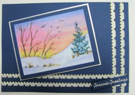 Winter Sunset 2 Original Watercolour Painting Featured Gallery Photo