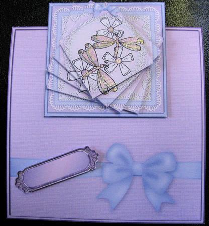 Dreamy Dragonfly No-hole Over the Edge N Spiral Pyramid by Emma Gleave