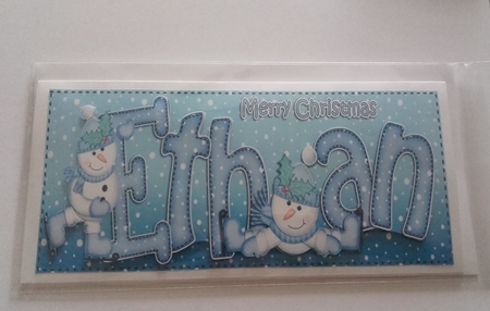Xmas Large Dl Ethan Quick Card N 3D Decoupage by Emma Osborne