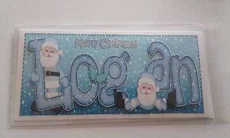 Xmas Large Dl Logan Quick Card N 3D Decoupage by Emma Osborne