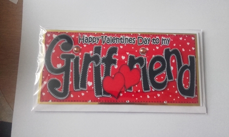 Valentines Day Girlfriend Large Dl Quick Card 3D Decoupage by Emma Osborne