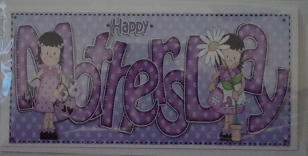 Girlz Mothers Day Large Dl Quick Card 3D Decoupage by Emma Osborne