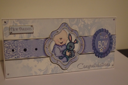 Ribbon Sash Baby Boy Dl by Emma Osborne