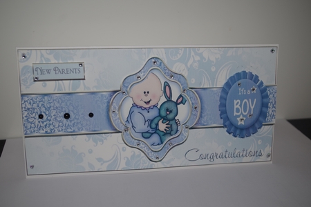 Ribbon Sash Baby Boy Dl by Emma Osborne
