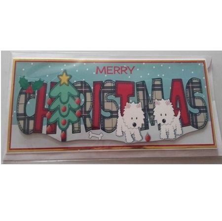Playful Jazz Dogs Christmas Large Dl by Emma Osborne