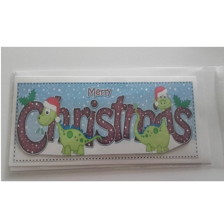 Large Dl Christmas Denis Dinosaur 3D Decoupage by Emma Osborne