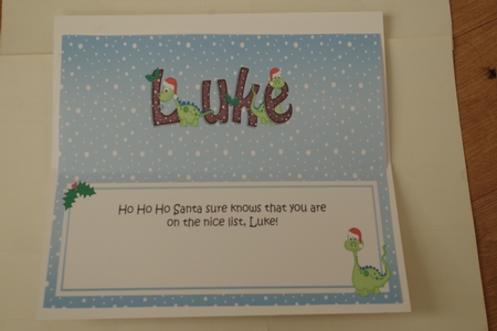 Large Dl Christmas Denis Dinosaur 3D Decoupage by Emma Osborne