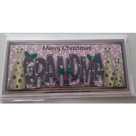 Buttons Christmas Trees Grandma Large Dl by Emma Osborne