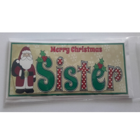 Santa in Coat Sister Large Dl by Emma Osborne