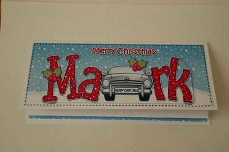 Large Dl Xmas Mark Sports Car 3D Decoupage by Emma Osborne