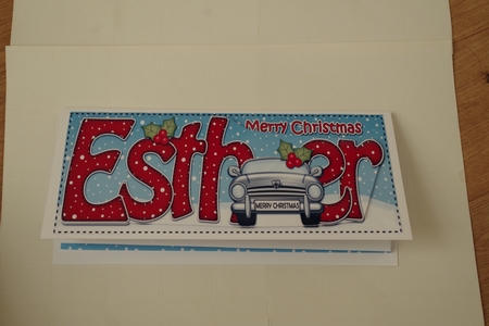 Large Dl Xmas Mark Sports Car 3D Decoupage by Emma Osborne