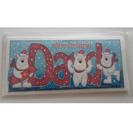 Large Dl Christmas Dad Polar Bear 3D Decoupage by Emma Osborne